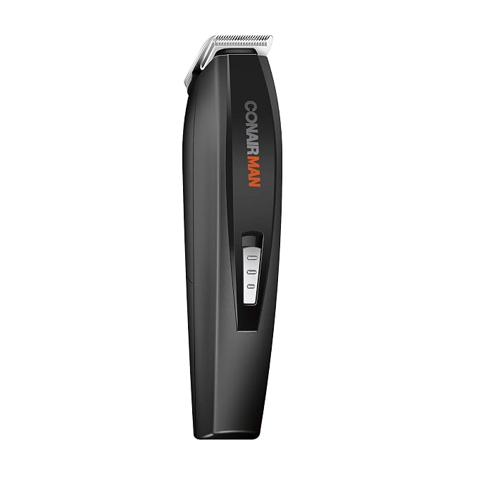 ConairMAN All-in-One Beard Trimmer for Men, Includes Nose and Ear Hair Trimmer, with 5-Position Comb Attachment, 4 piece Men's Grooming Kit, Battery Operated