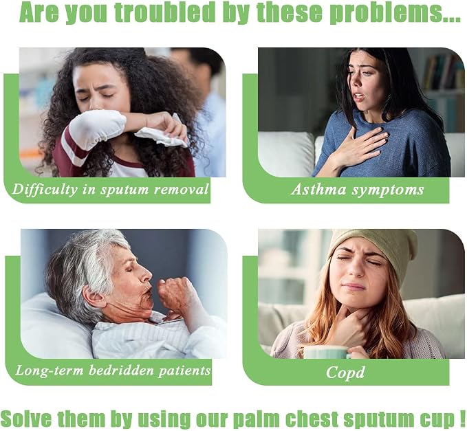 Adult Palm Chest Sputum Cup for Patients Bedridden Phlegm Remover & Throat Discomfort Mucus Clear Aid