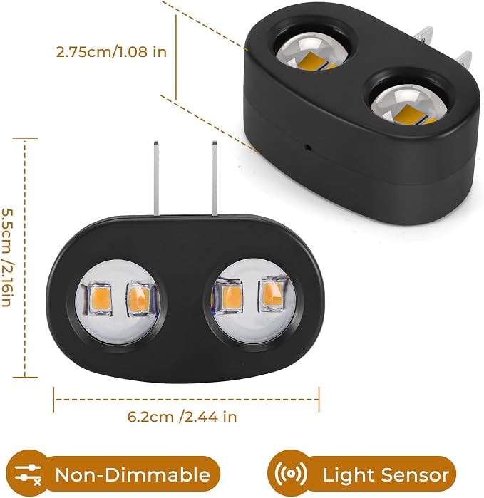 4 Pack LED Night Light Plug-in Wall, 100 Lumens 4000K Cool White, Auto On/Off Dusk to Dawn Sensor, Adjustable Swivel Head for Indoor – Ideal for Hallway, Stairs, Bedroom, Bathroom, Kitchen