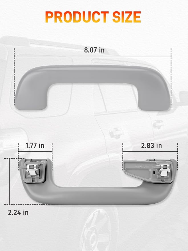 4PCS Front ＆ Rear Driver Passenger Side Inner Roof Grab Handle | Compatible with Toyota 4Runner Corolla RAV4 Prius Highlander 2005-2021 Ceiling Assist Handle Replaces 74610-52030 74610-52020