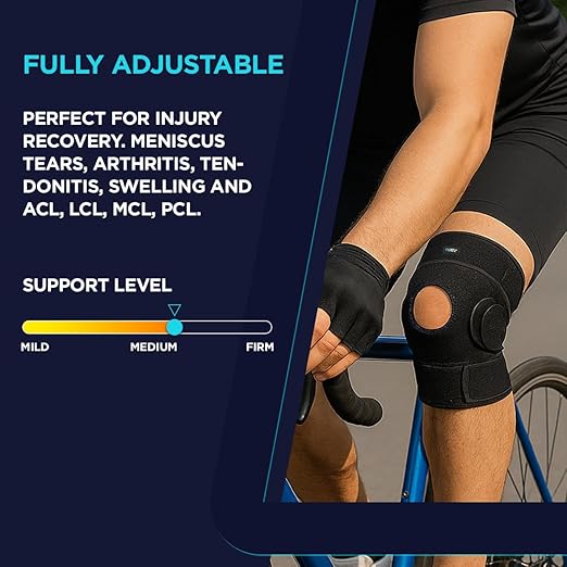 Knee Stabilizer for Men Women Advanced Support for Patellar Tendonitis Joint Injuries and Meniscus Wear for Meniscus Tears, Arthritis, ACL, Medium Support Level