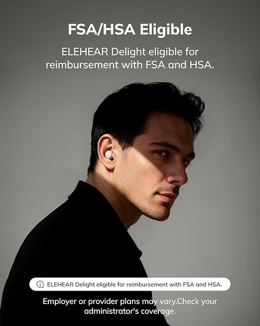 ELEHEAR Delight Bluetooth OTC Hearing Aids for Seniors, Sand White | Bluetooth 5.3, AI Noise Cancellation & App Control, Superior Sound Quality, Comfortable & Discreet Design for Adults
