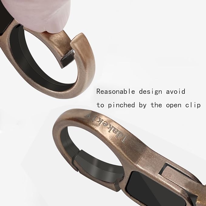Idakekiy Key Chain Quick Release Spring with 4 Key Rings Heavy Duty Car Keychain Organizer for Men and Women
