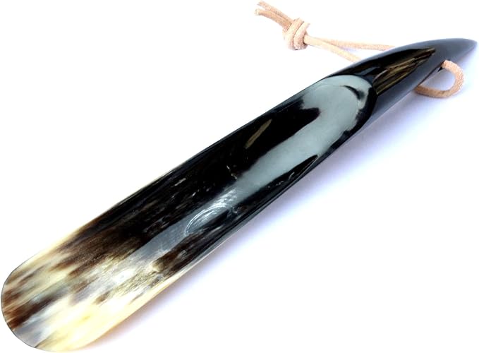5MOONSUN5 Shoe Horn Made with Real Horn Handmade. Home or Travel Use. Shoehorn for Men or Women Shoes & Boots. Best Gift Idea. (SHOE-12'')