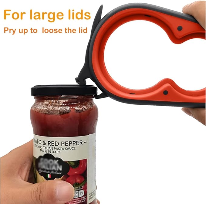 Latest Jar Opener and 5 in 1 Bottle Opener with Rubber Jar gripper Pad Ideal for Seniors with arthritis Weak Hands and Low Strength
