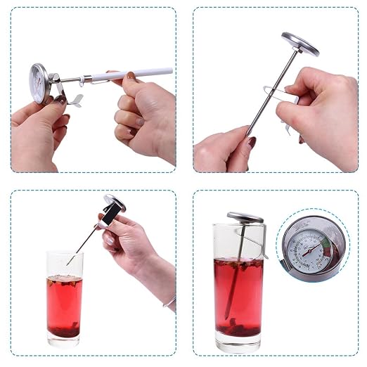 Instand Read 2-Inch Dial Thermometer,Best for The Coffee Drinks,Chocolate Milk Foam