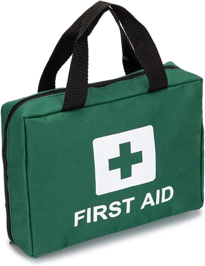 Jipemtra Red First Aid Bag Empty Travel Rescue Pouch First Responder Storage Medicine Emergency Bag for Car Home Office Kitchen Sport Outdoors (Green)