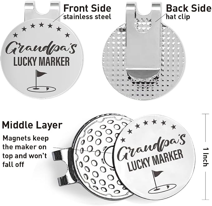 QVUXZ Golf Ball Marker Gifts for Men Women Golfers, Golf Lover Birthday Christmas, Golfing Gifts for Boyfriend Him