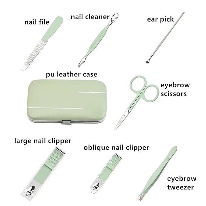 Manicure Set Nail Clipper Set Women Men Nail Clippers Kit Toenail Fingernail Cutters Personal Care Tools Manicure Pedicure with Travel Case Nail Grooming Kit Valentine's Day Gifts for Women Men