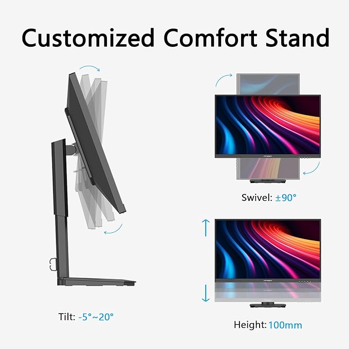 INNOCN 27 Inch 4K Monitor - 27D2U - 27-inch 4K (3840 x 2160) 60Hz 16:9 Display, IPS Panel, sRGB 99%, 1500:1 Contrast Ratio, Height/Pivot Stand - Black