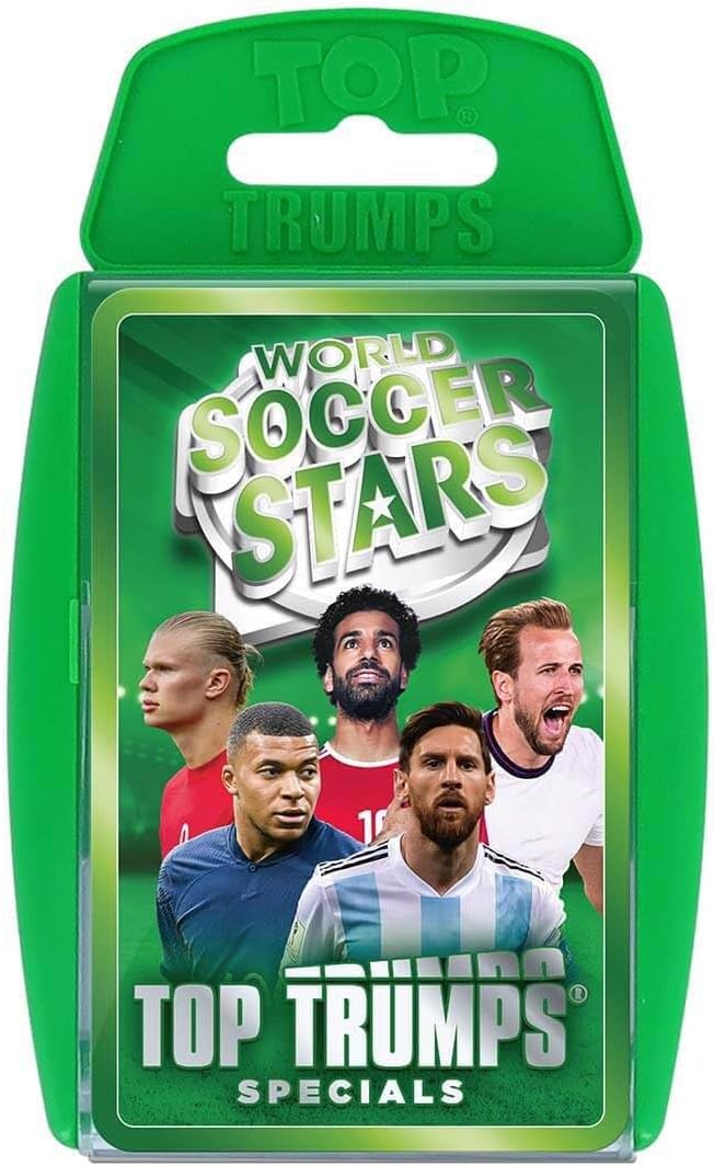 Top Trumps Card Game World Soccer Stars - Family Games for Kids and Adults - Learning Games - Kids Card Games for 2 Players and More - Kid War Games - Card Wars - for 6 Plus Kids