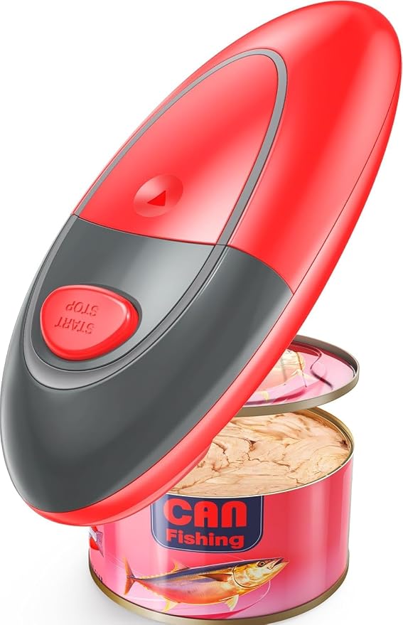 Electric Can Opener Fits Almost All Can Sizes for Seniors with Arthritis, Hand Held Battery Operated Can Opener with Smooth Edge, Food Safe Kitchen Gadgets Automatic Can Opener for Kitchen