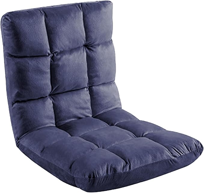 Indoor 5-Position Adjustable Floor Chair with Back Support Folding Padded Gaming Sofa Chair, Lounge Chair for Adults Video Gaming, Perfect for Meditation, Reading QL050-NA