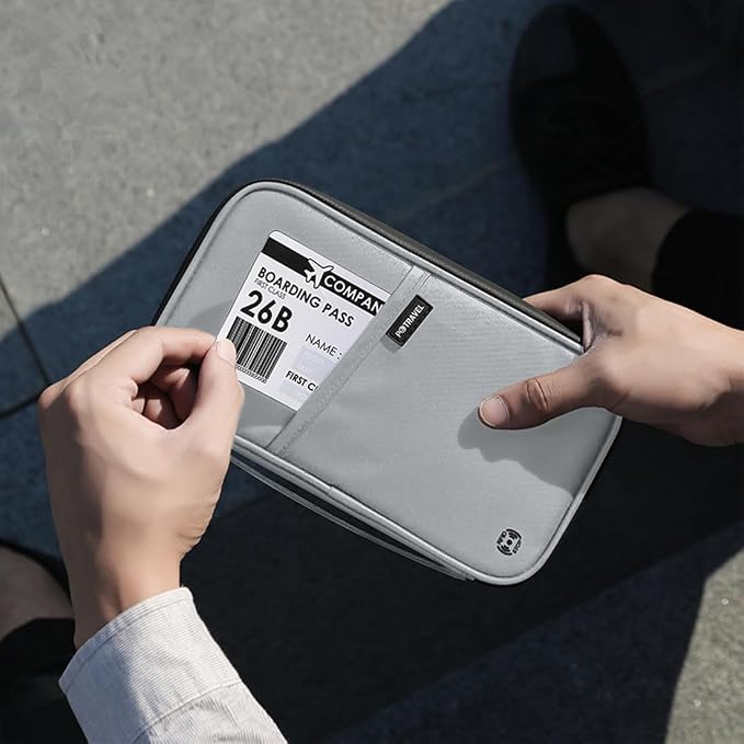 VanFn RFID Travel Passport Wallet, Family Passport Holder, Trip Document Organizer P.Travel Series