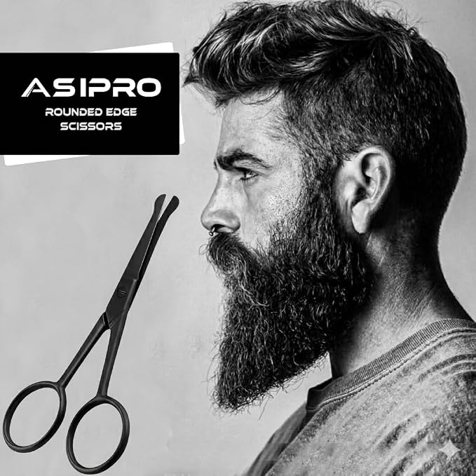 Nose Hair Scissors for Men & Women with Pouch Rounded Tip Scissor Blunt Nose Scissors Round Tip Scissor for Grooming Men Small Scissor for Nose Hair