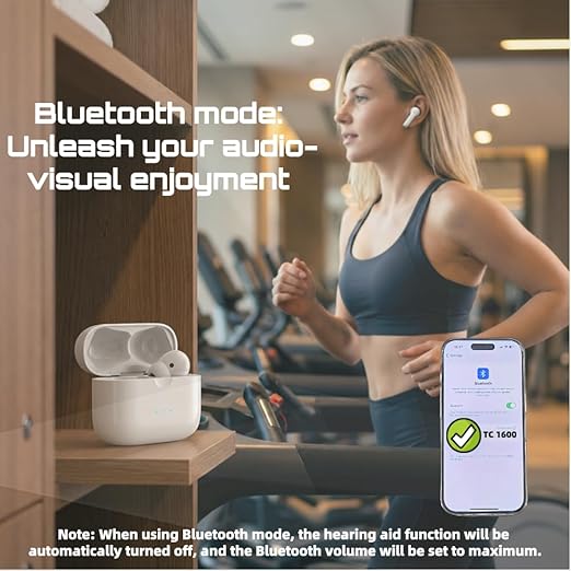 Bestselling Rechargeable OTC Bluetooth Hearing Aids for Seniors and Adults,2-in-1 Headphones & Hearing Amplifier with AI Noise Cancelling for Mild to Moderate Hearing Loss,for Daily Use
