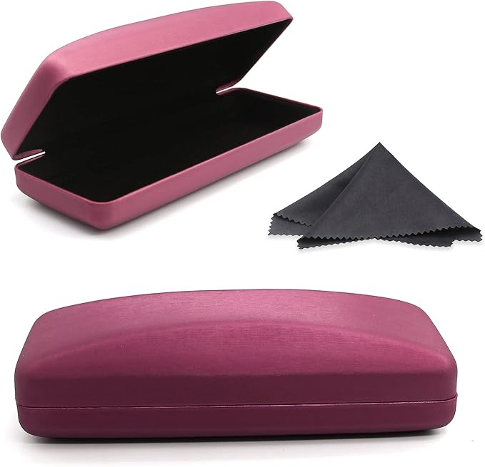SMARTTOP Hard Shell Eyeglass Case- Glass Case With Cleaning Cloth, Glasses Case hard shell for men women