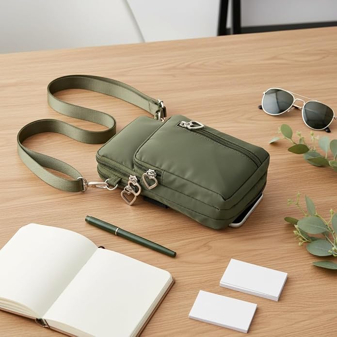 Small Crossbody Bag for Women - Mini Phone Purses with Crossbody Strap and Wallet - Nylon Arm Bag