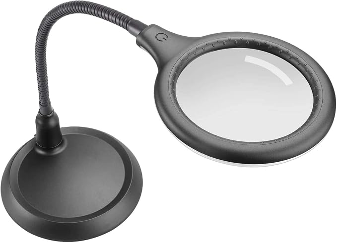 Magnifying Glass Lamp,5X Magnifier LED Light and Flexible Neck,Magnifying Lamp USB Powered,Perfect for Reading,Hobbies,Task Crafts or Workbench | Magnifying Lamp USB Powered Perfect for Reading, Hobbies, Task Crafts or Workbench