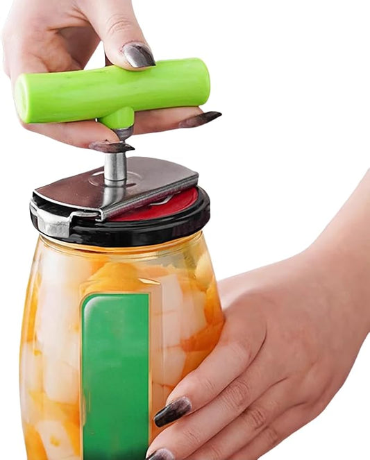 Jar Opener, Bottle Openers for Seniors, Jar Opener for Seniors with Arthritis, Adjustable Jar Openers Spacing, Comfortable Curved Handle, Jar Lid Opener, Lid Opener(Green)
