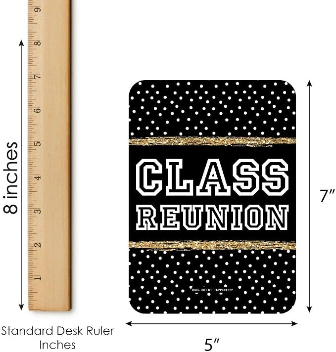 Big Dot of Happiness Reunited - Classmate Bingo Cards and Markers - School Class Reunion Party Bingo Game - Set of 18