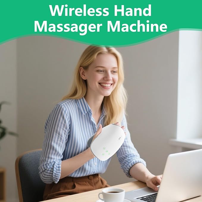 Hand Massager with Heat and Compression,Hand Massager for Arthritis and Carpal Tunnel,Wrist Finger Massager Christmas Gifts for Women Mom Or Senior Citizens