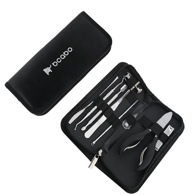Bcabo 10Pcs/set Ingrown Toenail Tools Kit, Nail Treatment Foot Tool,Ingrown Toenail Removal Correction Clippers, Surgery Grade Nail File Lifter, Professional Pedicure Tool