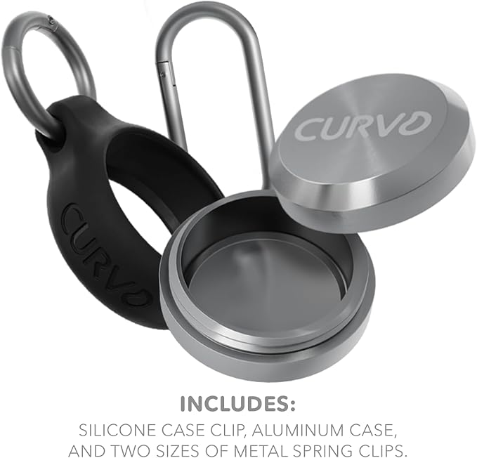 CURVD Premium Carrying Case – Durable Travel Keychain Container, Medicine Pill Organizer & Travel Pill Box, Small Waterproof Holder for Pills, Earplugs, Jewelry, Compatible with Loop, Vibes & Eargasm