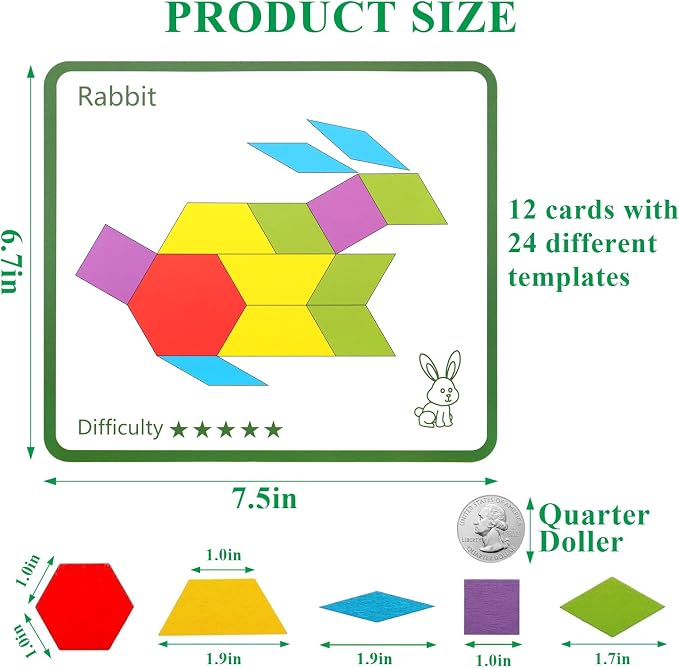Activities for Dementia Patients 155 Pcs Wooden Tangrams Puzzle for Seniors with Alzheimer's Memory Board for Dementia Elderly Tile Memory Cognitive Gift Dementia Must Haves