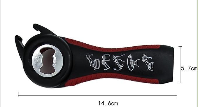 5 In 1 Multi Function Stainless Steel Plastic Can Jar Bottle Open Tighten Bottle Jar Can Opener for Small Hands, Seniors or Anyone Who Suffers from Arthritis Good Kitchen Tool