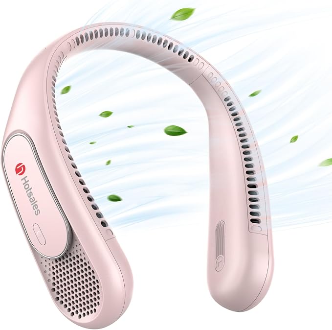 Hotsales Neck Fan, Bladeless Fan That Blows Cold Air, Portable Rechargeable | 6000 mAh Battery, 3 Speeds, Hands Free Wearable Personal Cooling Fan for Men and Women, Travel, Outdoor, USB Rechargeable
