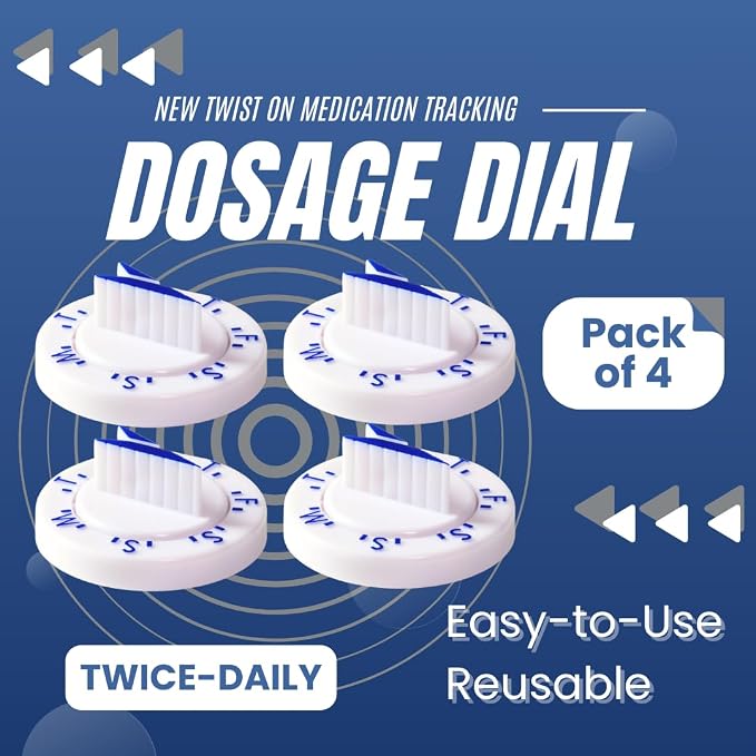 Twistwise™ Twice Daily Dosage Tracking Dial - 4-Pack