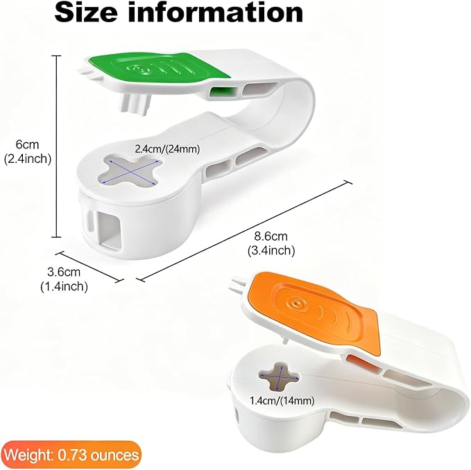 Portable Pill Popper Pill Taker Tool, 2nd Gen, 2-Size Opener w Storage No-Touch Extractor for Arthritis Seniors Travel