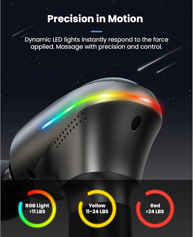 BOB AND BRAD A2 Ultra Massage Gun with Red Light Infrared Heat Head, FSA Eligible/HSA Eligible, Pro Percussion Massage Gun Deep Tissue for Fast Pain Relief, Handheld Sore Muscle Massager for Back Leg