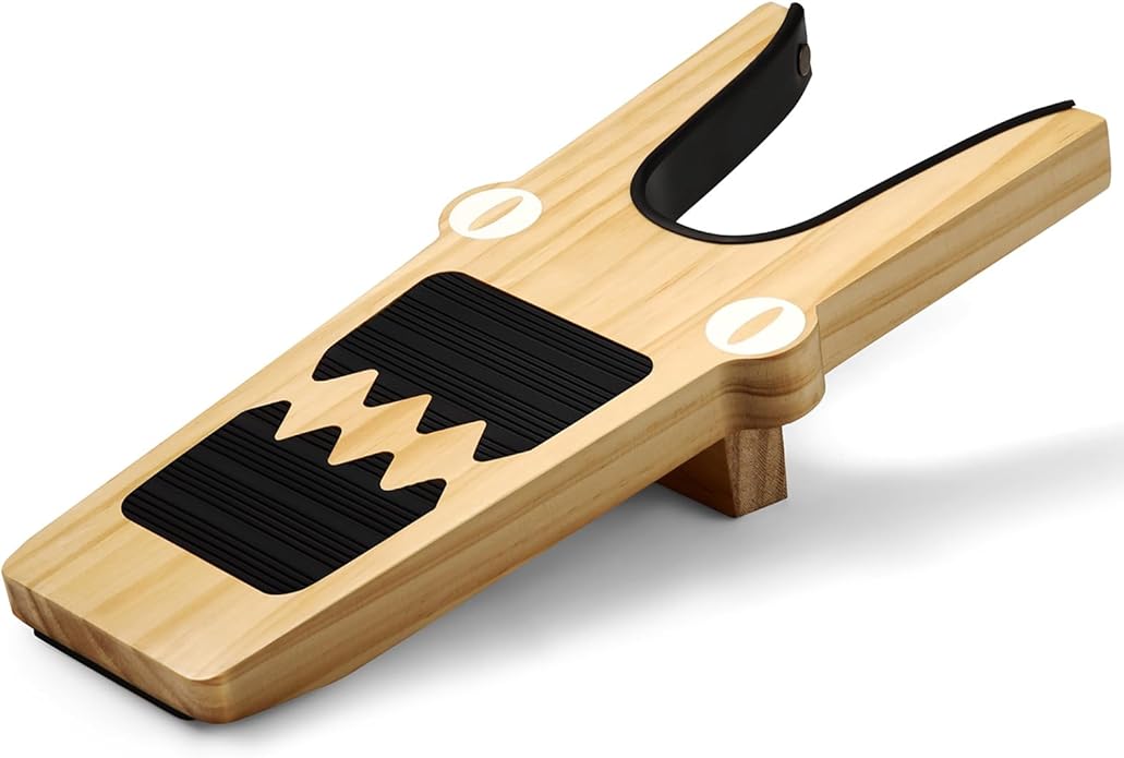 Wooden Boot Jack - Extra Wide Heavy Duty Boot Puller with Fun Crocodile Design, Ideal for Cowboy Boots, Work Boots & Shoes, One Size Fits All