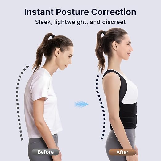 Fit Geno HeightFit Posture Corrector for Women & Men, Adjustable Back Brace | Our Patented Height-Adjustable Back Design Lets You Dial in the Exact Fit, So One Brace Works for a Range of Torsos