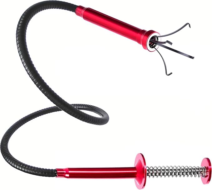 Flexible Magnetic Pickup Tool,Bendable Grabber Tool with 4 Claws & Strong Magnet – Flexible Claw Pick-Up Reacher for Narrow Spaces, Engine Bay, Sink, Drain, Jewelry, Keys, Metal Objects