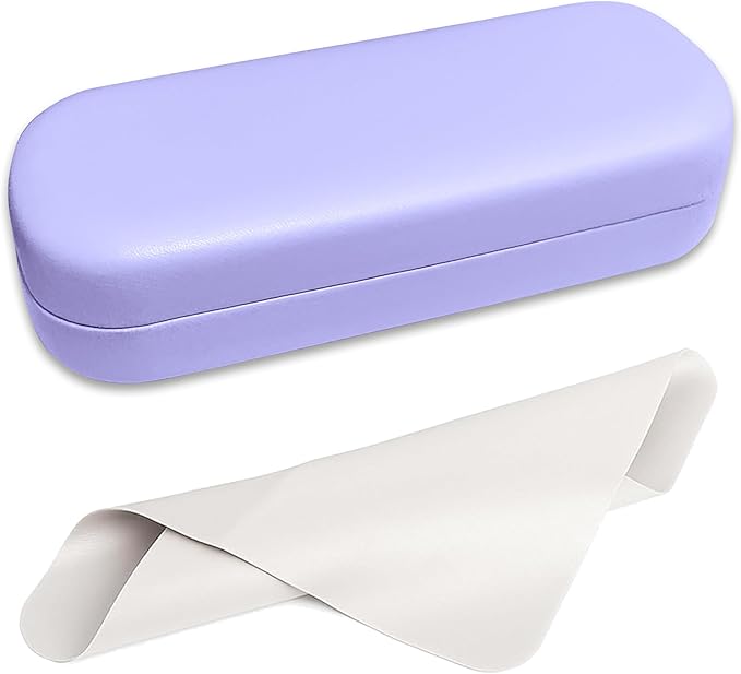 Glasses Case Large Hard Shell, PU Leather Protection for Eyeglasses Case