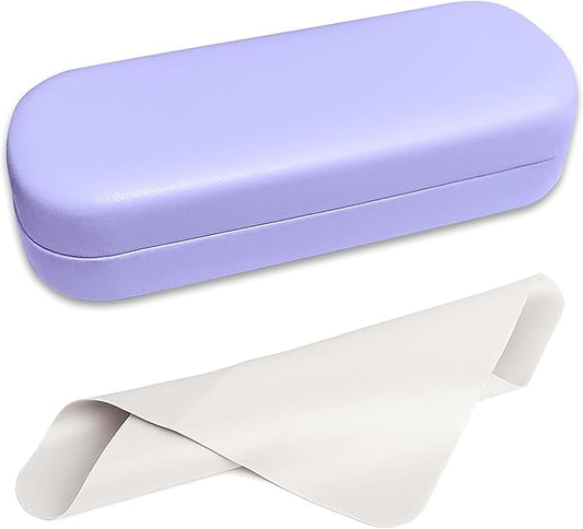 Glasses Case Large Hard Shell, PU Leather Protection for Eyeglasses Case
