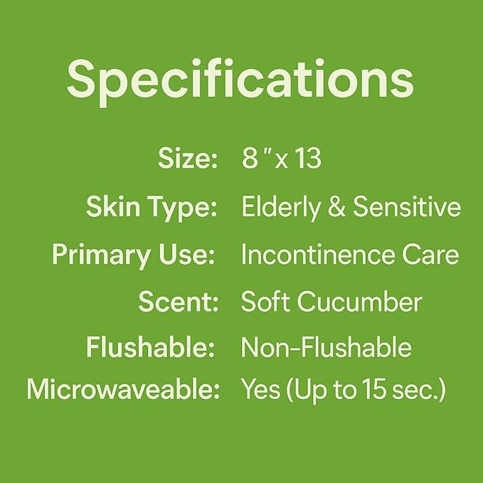 Adult Wipes Extra Large Scented - Skin-Friendly Incontinence Wet Wipes for Adults & Elderly Disposable Washcloths - 8x13" 4 Packs of 60 (240 Wipes)