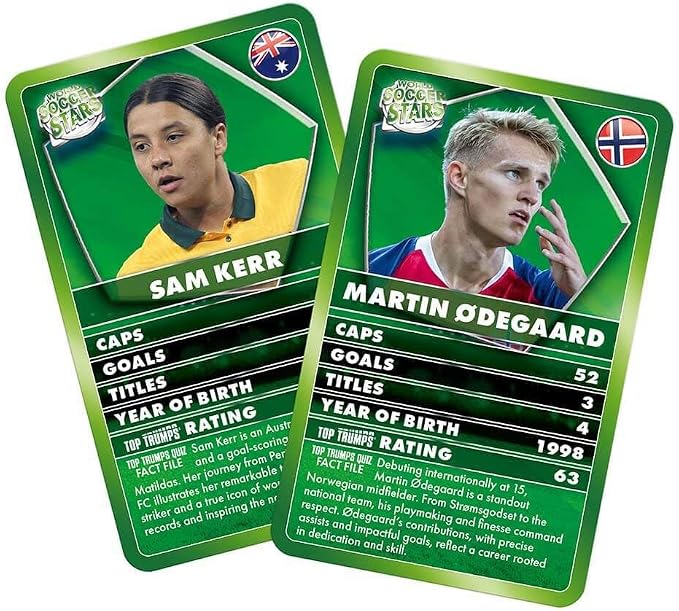 Top Trumps Card Game World Soccer Stars - Family Games for Kids and Adults - Learning Games - Kids Card Games for 2 Players and More - Kid War Games - Card Wars - for 6 Plus Kids
