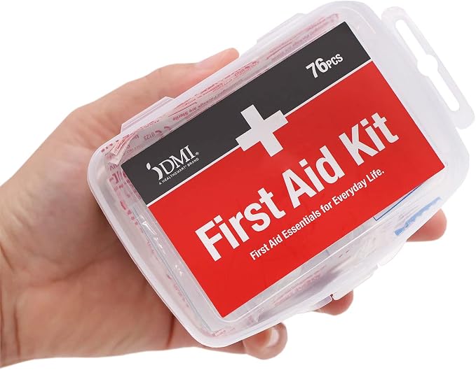 DMI 76-Piece First Aid Kit and TUMS 12 Count Smoothies Extra Strength 750mg Calcium Carbonate Antacid Chewable Tablets Bundle