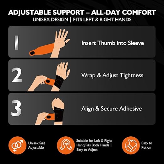 DR.SPRING Adjustable Wrist Brace & Wrist Protector for Carpal Tunnel, Arthritis & Tendonitis & Wrist Pain Relief, Breathable Moisture-Wicking Fabric with Durable hook-and-loop straps