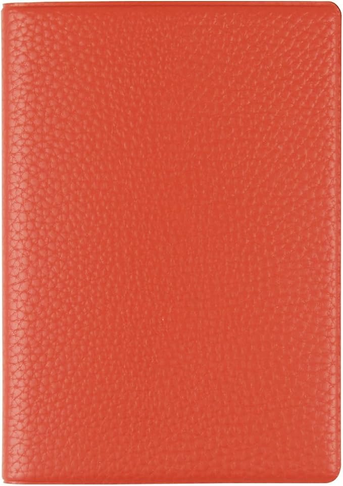 Fenice Classic Passport Cover Holder Wallet Case for Travel Essential RFID Blocking Vegan Leather Waterproof (ORANGE)