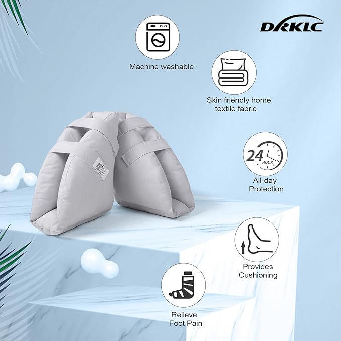 Heel Protectors for Pressure Sores,Adjustable Foot Boot Surgery Recovery Supplies for Elderly Bedridden Pressure Ulcer Ankle Pillow for Bed, Wheelchairs