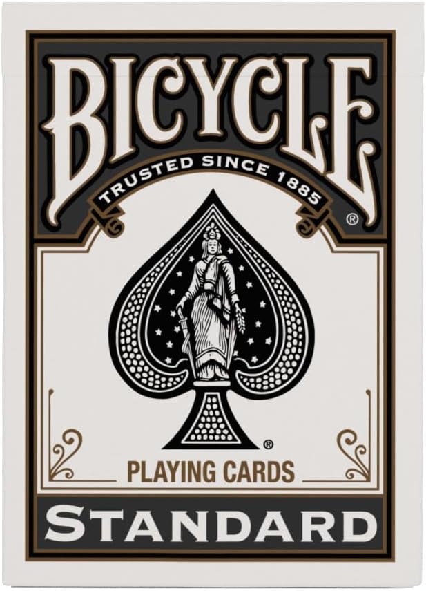 Bicycle Black Playing Cards Standard Index Poker Size Classic Deck | Sleek black Rider Back design, Air Cushion Finish, Made in USA, For poker rummy euchre canasta and pinochle