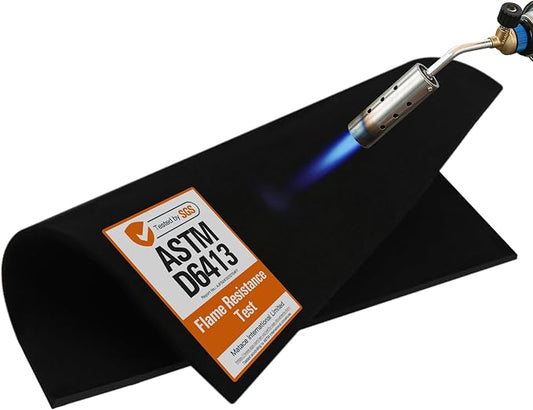 Matace Welding Blanket Fireproof Carbon Felt Soldering Mat & Pad, 5mm Flame Retardant Fabric, Heat Shield for Brazing, Stove Wick, Automotive Repair, HVAC Plumbing - 12x14 Inch, 2 Pack, Black