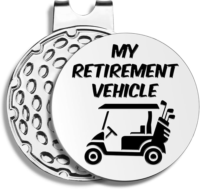 Funny Golf Ball Markers with Hat Clip, Men Golf Accessories, Birthday Retirement Golf Gifts for Dad, Husband, Grandpa, Golf Lover
