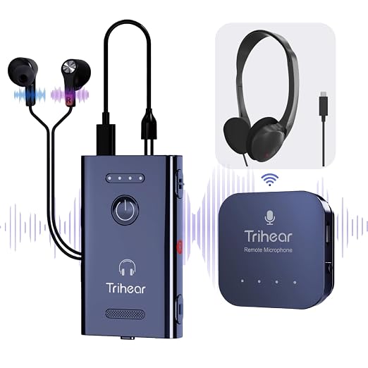 Convo More Hearing Amplifier for Seniors with Remote Microphone and Noise Cancelling, Convo More Rechargeable Personal Sound Amplifier, Hearing Devices for TV Listenings