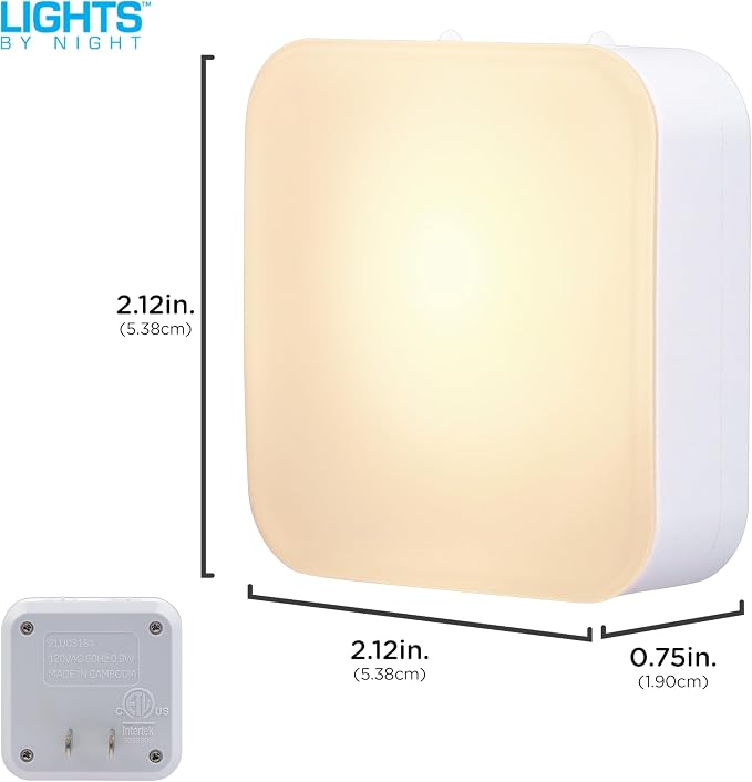 Lights by Night Night Lights Plug into Wall, Dimmable, Tunable White, 4-Pack, LED Plug in Nightlight, Dusk to Dawn Sensor, Adults, Kids Room, Bedroom, Bathroom, Nursery, Hallway, Kitchen, 82180